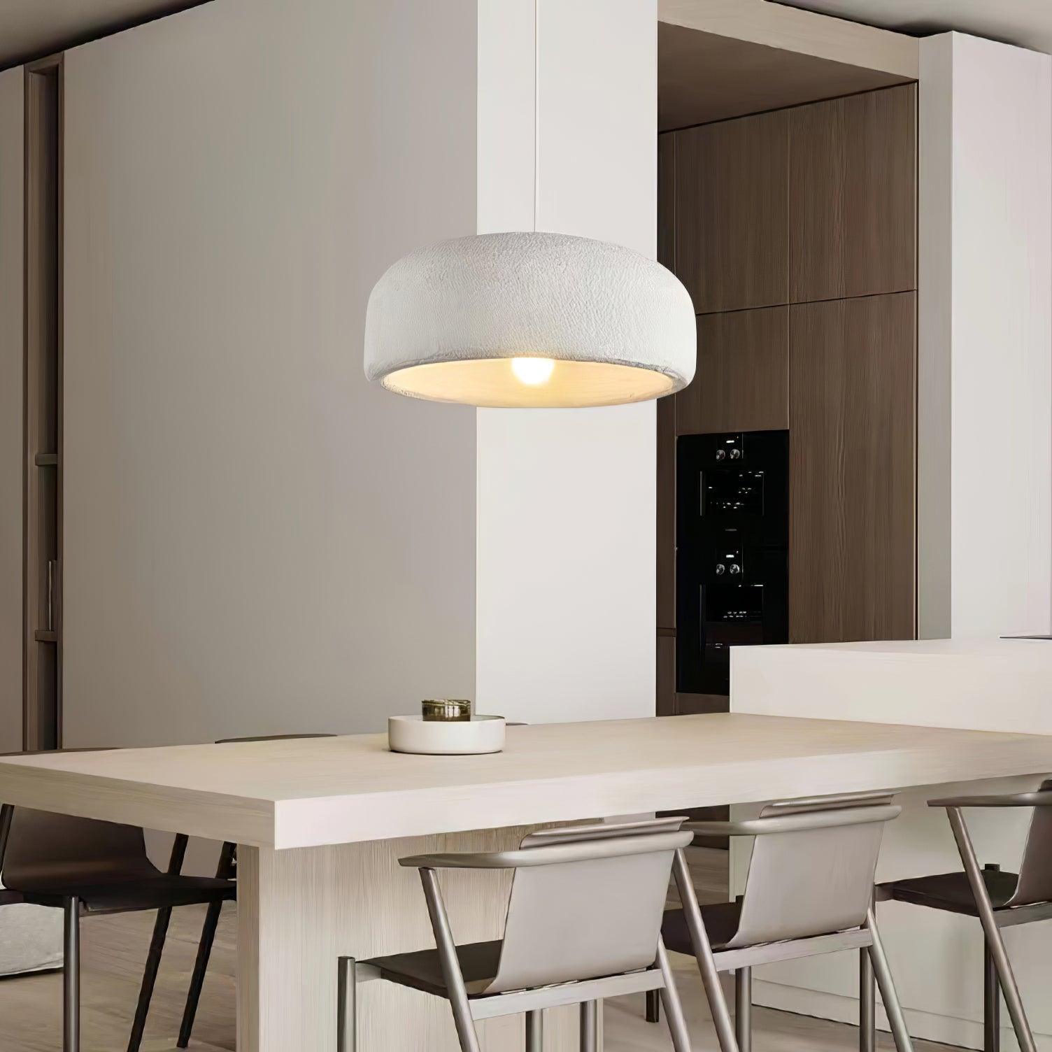 Modern Cloud Dome Pendant Light over dining table