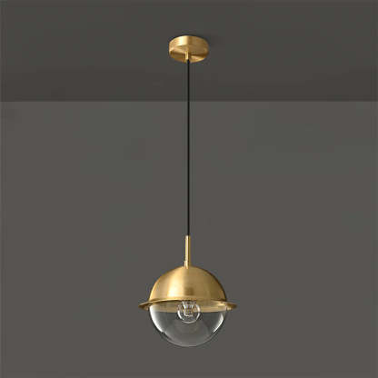 Valentina pendant light with gold finish and glass globe