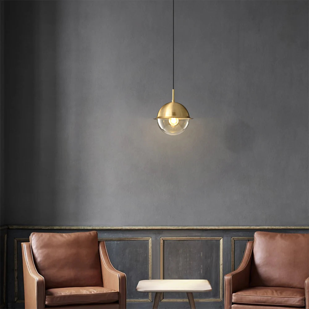 Valentina Pendant Light illuminating a cozy bedroom
