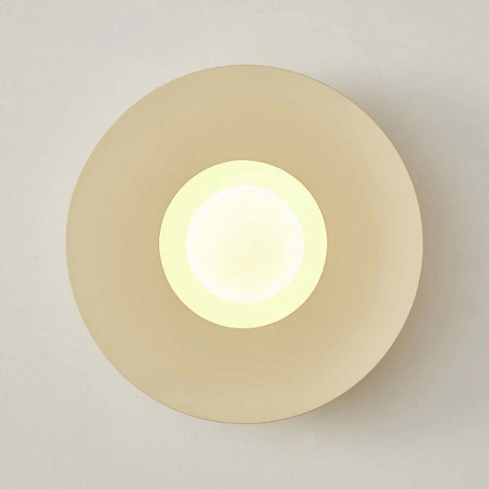 Modern indoor wall lamp, milky coffee glass, warm glow