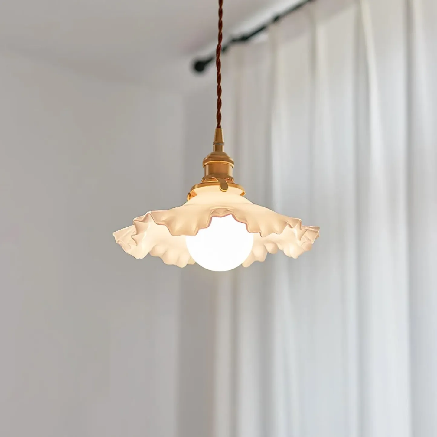 Carins Vintage Flower Glass Pendant Light Shades Bedroom Dining Room