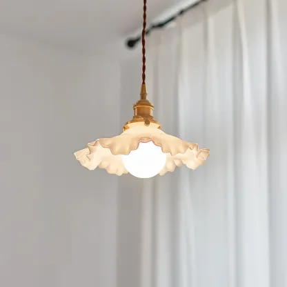 Carins Vintage Flower Glass Pendant Light Shades Bedroom Dining Room