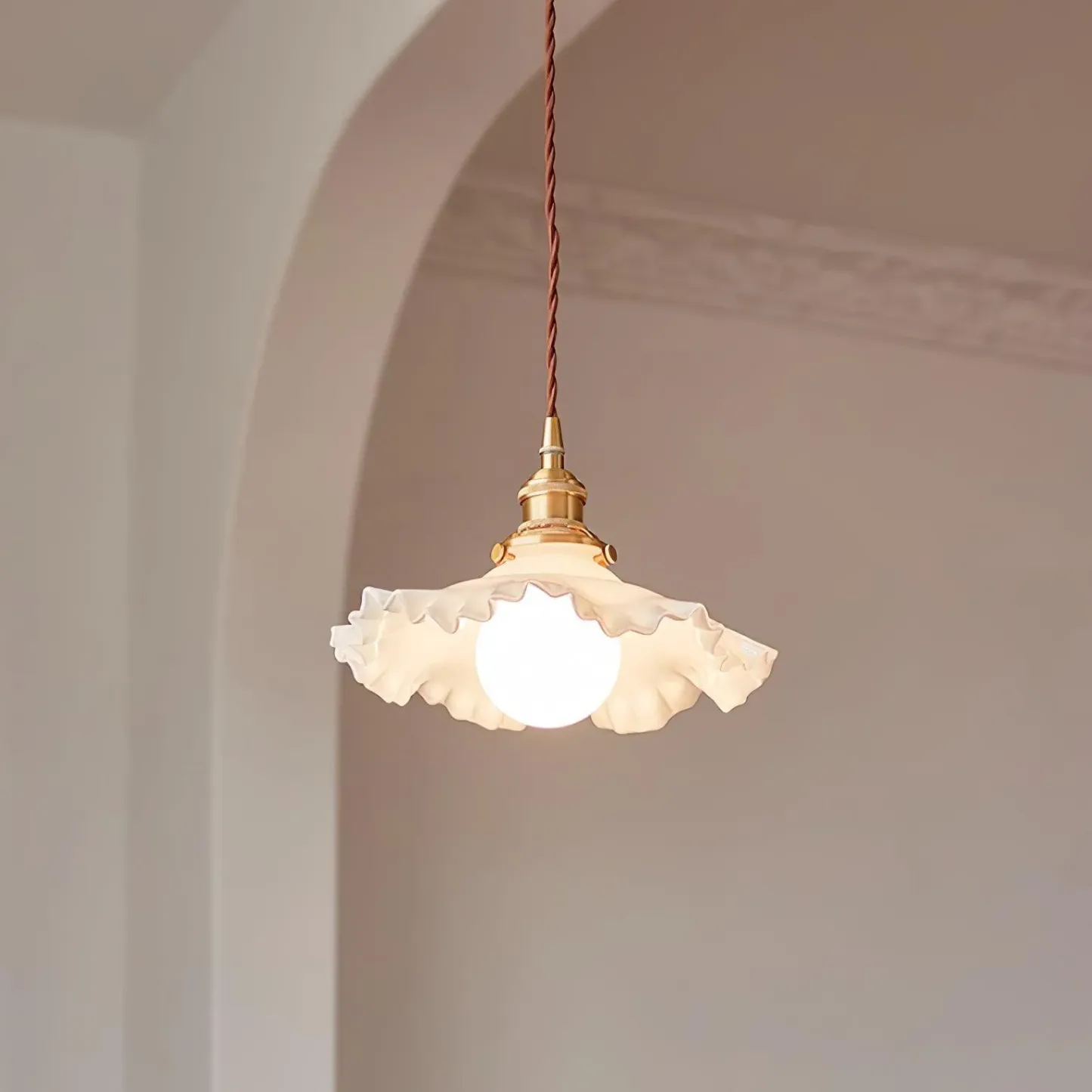 Carins Vintage Flower Glass Pendant Light Shades Bedroom Dining Room