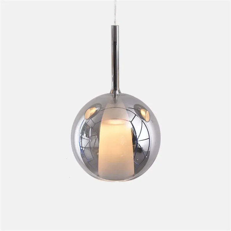 Hailie Modern Sphere LED Pendant Light - Polished Chrome