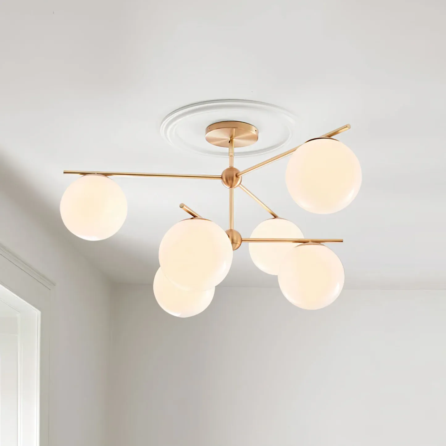 Valentina Modern Urban Brass Chandelier Living Dining Room