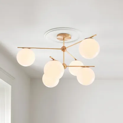 Valentina Modern Urban Brass Chandelier Living Dining Room