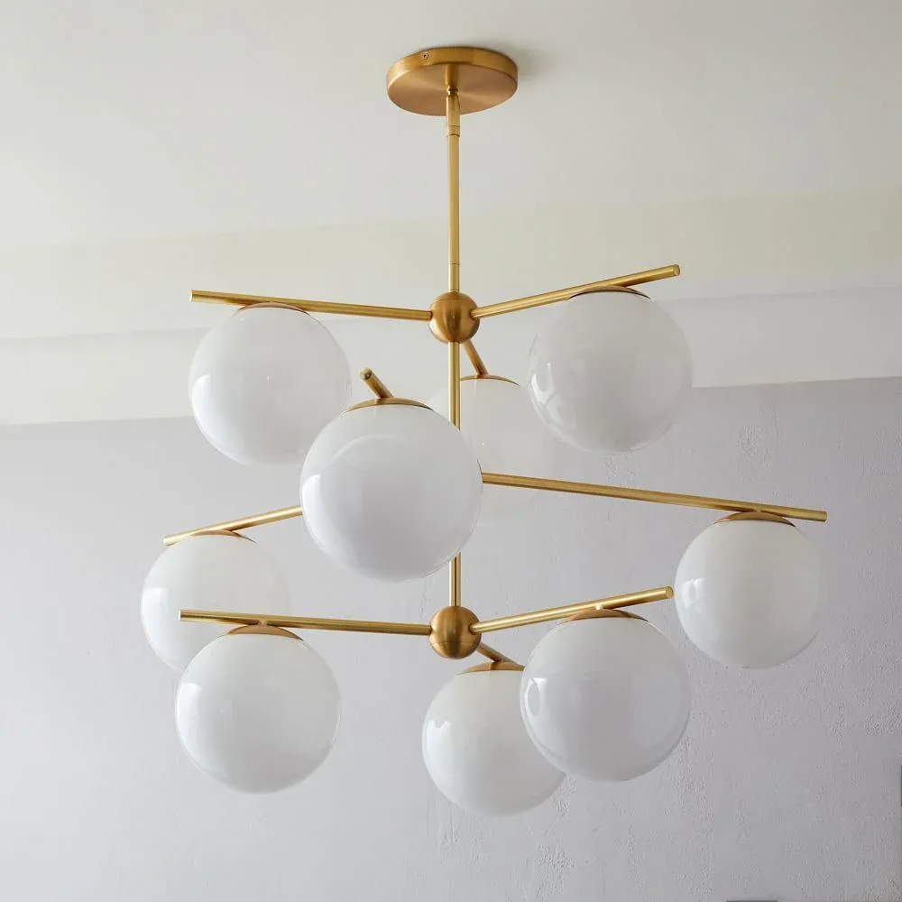 Valentina Modern Urban Brass Chandelier Living Dining Room