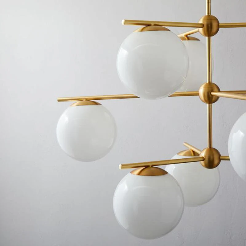 Valentina Modern Urban Brass Chandelier Living Dining Room