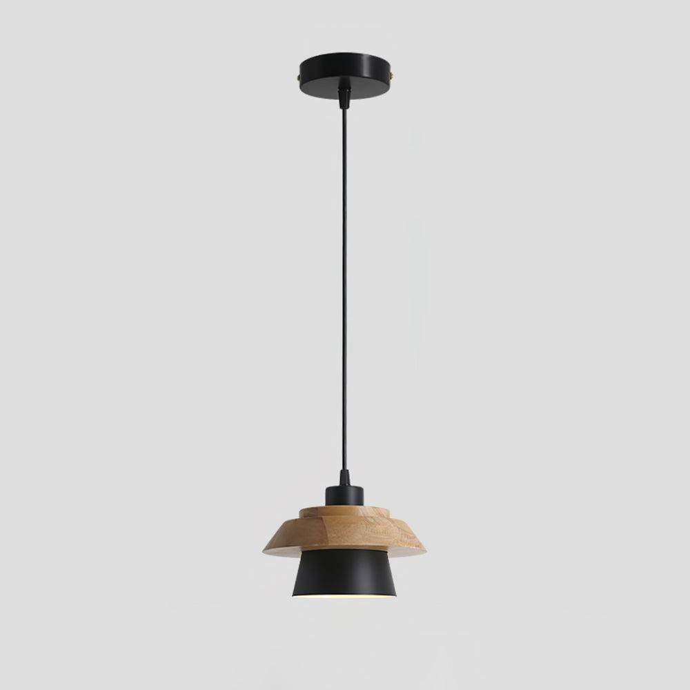 Zaid Modern Metal/Wood Pendant Light, Multi Color