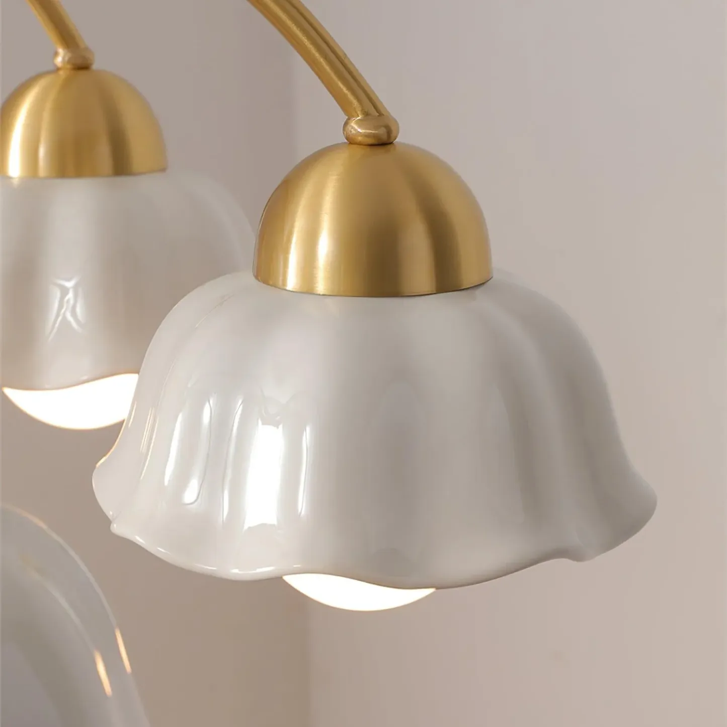Valentina Vintage Brass Glass Chandelier Shades Living Dining Room