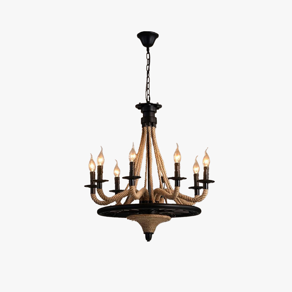 Epoch Antique LED Pendant Light Metal Rope Bar