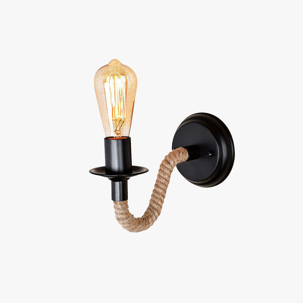 Epoch Vintage Indoor Wall Lamp with Rope Detail