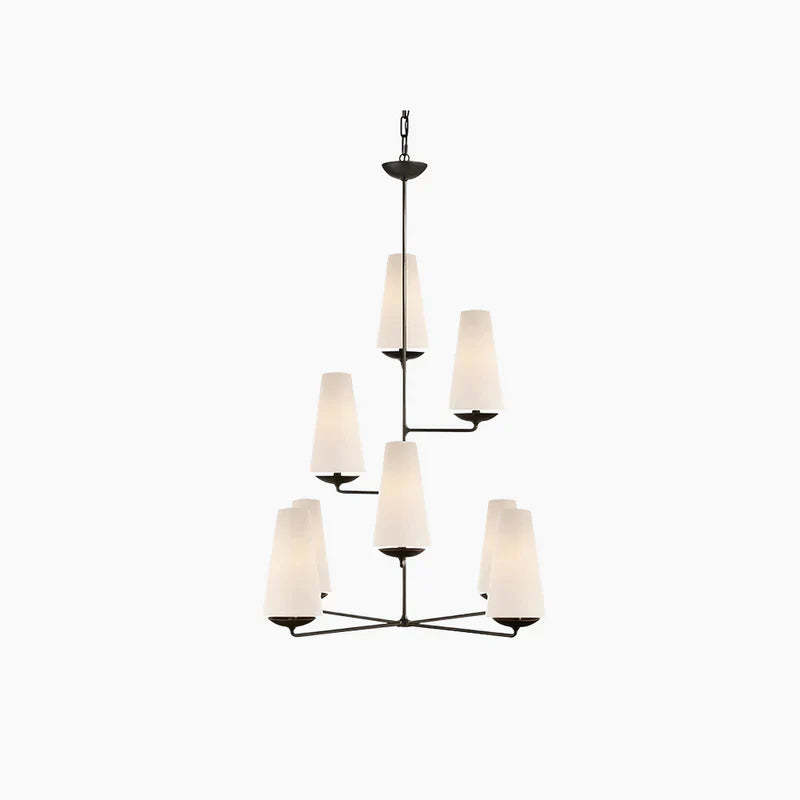Alessio fabric chandelier, modern lighting