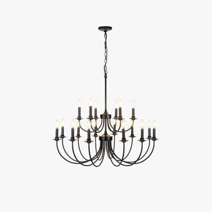 Silva LED Chandelier in Black Metal for Dining and Living Room
