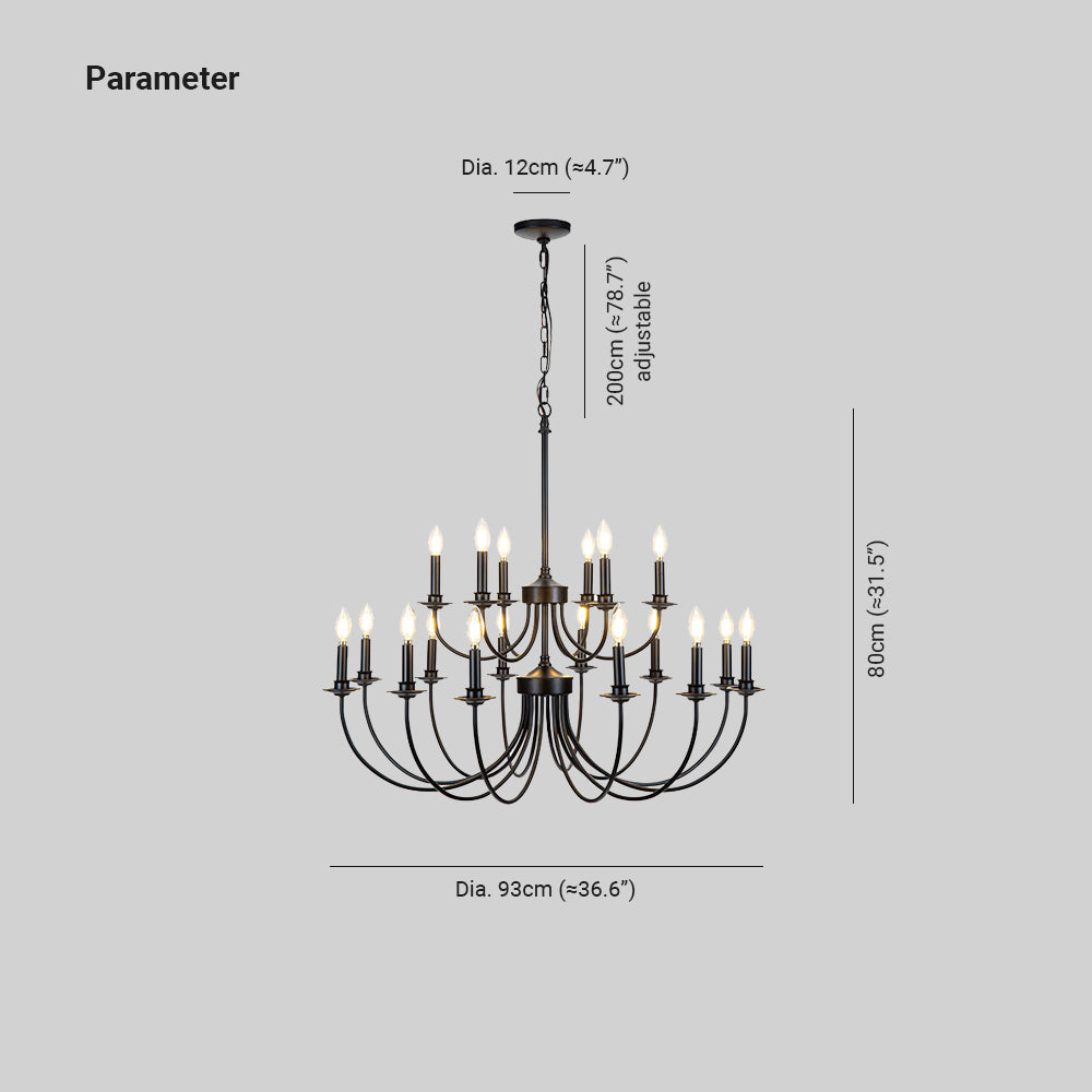 Silva Chandelier Dimensions: Dia. 93cm, 80cm height, adjustable
