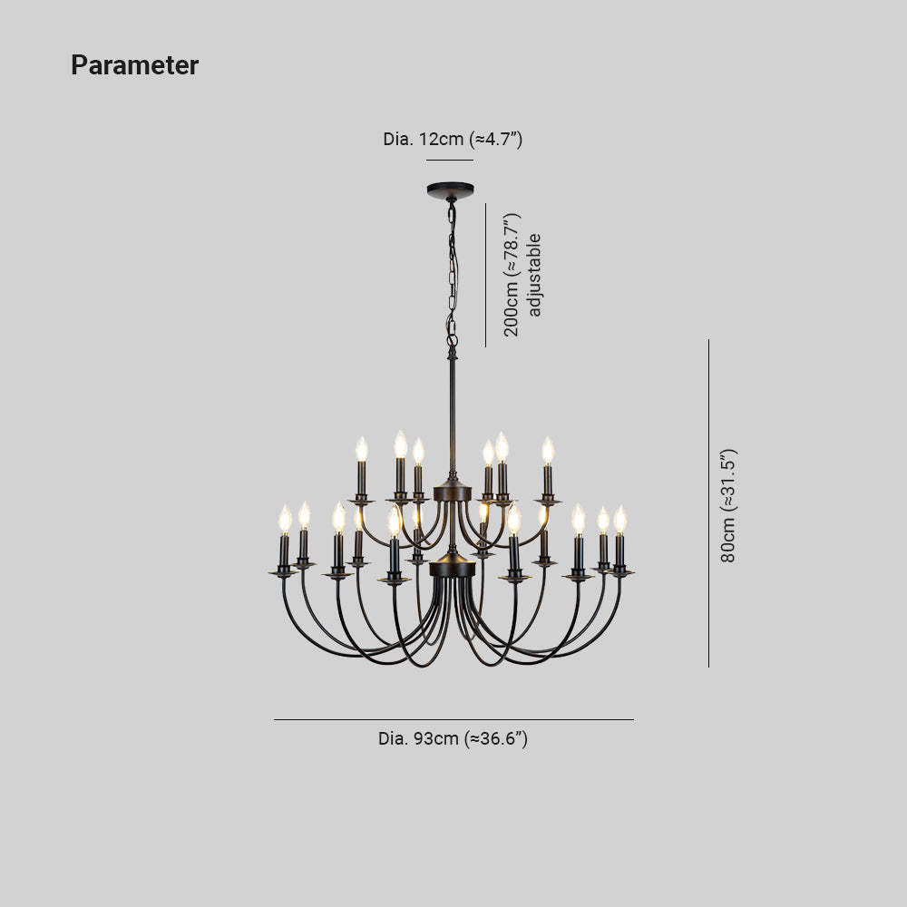 Silva Chandelier Dimensions: Dia. 93cm, 80cm height, adjustable