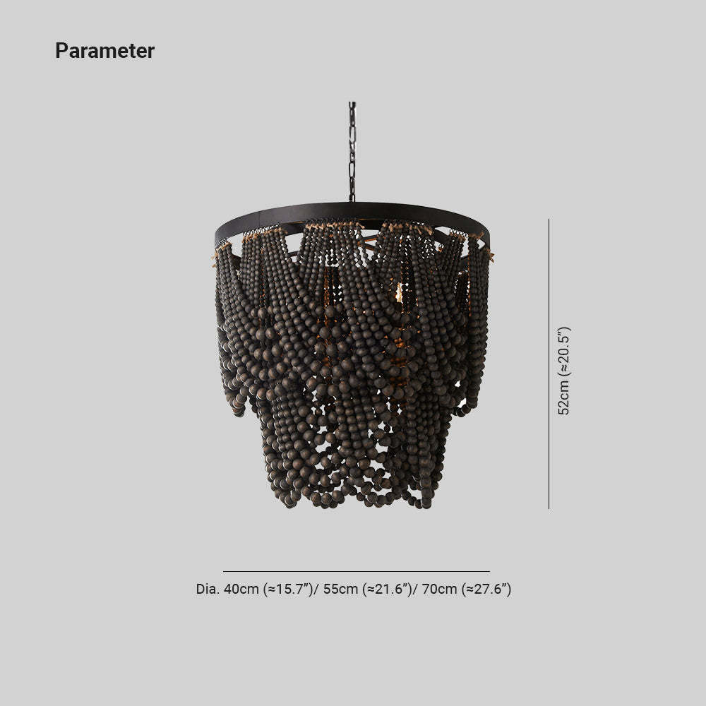Alessio pendant light dimensions, wood bead chandelier size