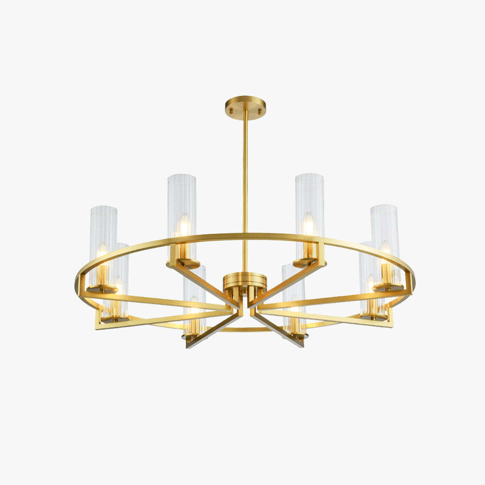 Arisha pendant light with glass cylinders