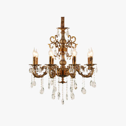 Silva Modern Chandelier, European design crystal, golden bronze, living room lighting
