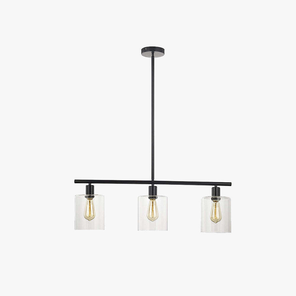 Leigh Industrial Minimalist LED Chandelier Metal Kitchen Island