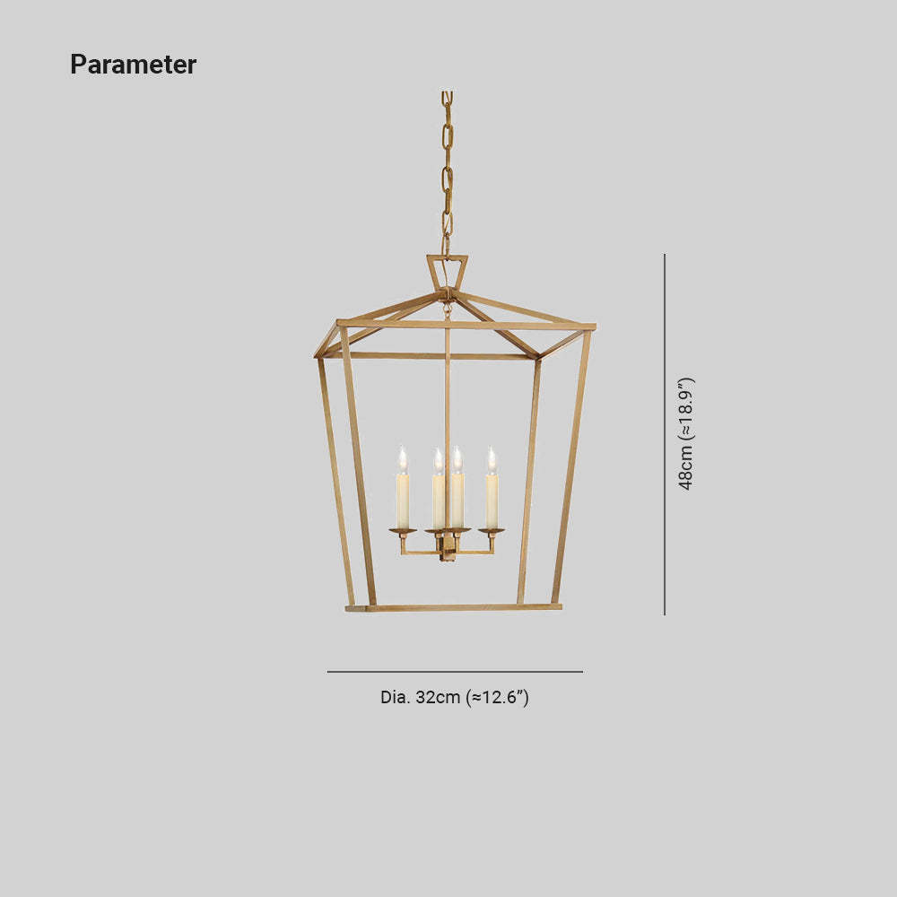 Alessio Brass Pendant Light Dimensions - Living Room Lighting