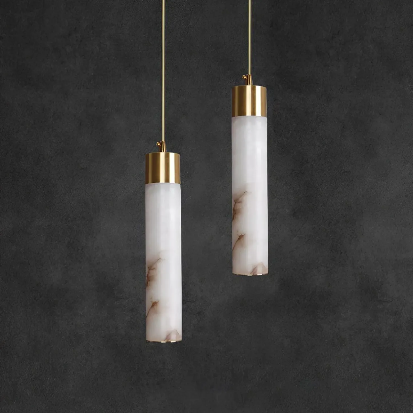 Jade Modern Brass Alabaster Pendant Light Living Room Bedroom Bathroom