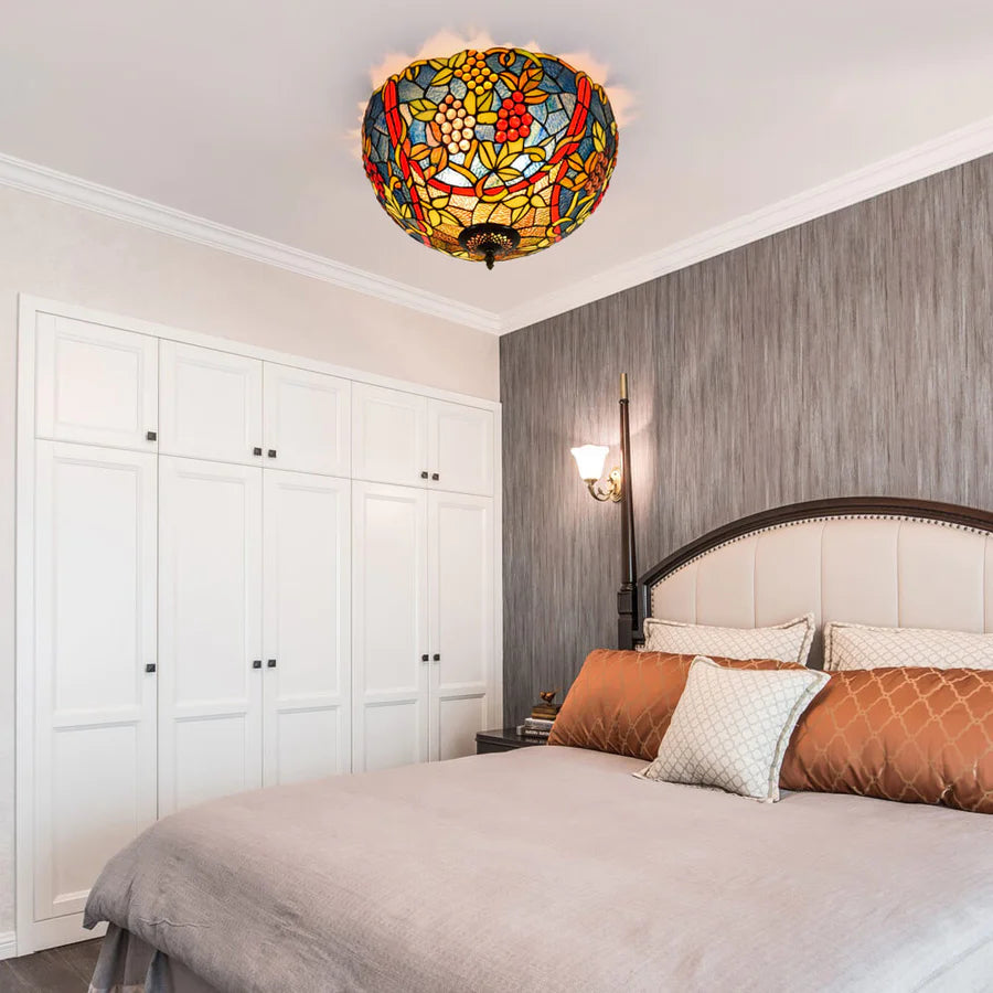 Eryn Vintage LED Ceiling Light in bedroom