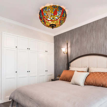 Eryn Vintage LED Ceiling Light in bedroom