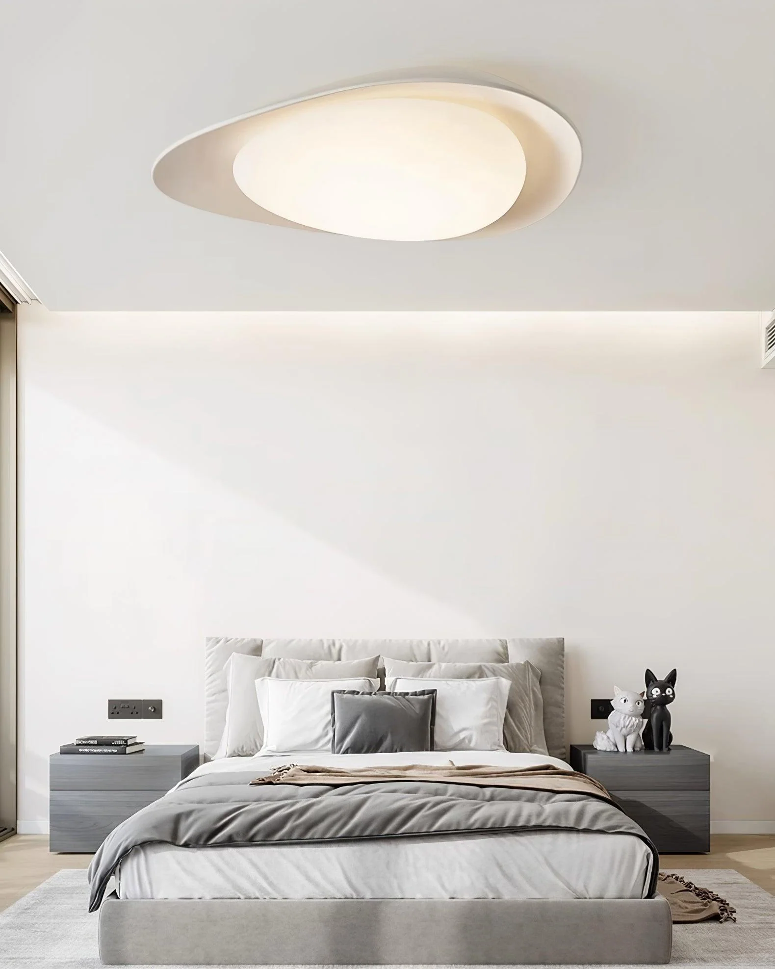 Quinn Modern Unusual Resin PE Ceiling Light Bedroom Hallway Living Room