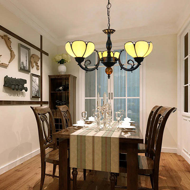 Eryn Vintage Install LED Chandelier in a dining room setting