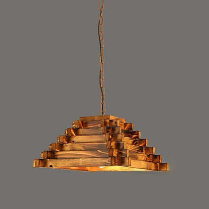 Austin wood pendant light: rustic bar lighting from Las Sola