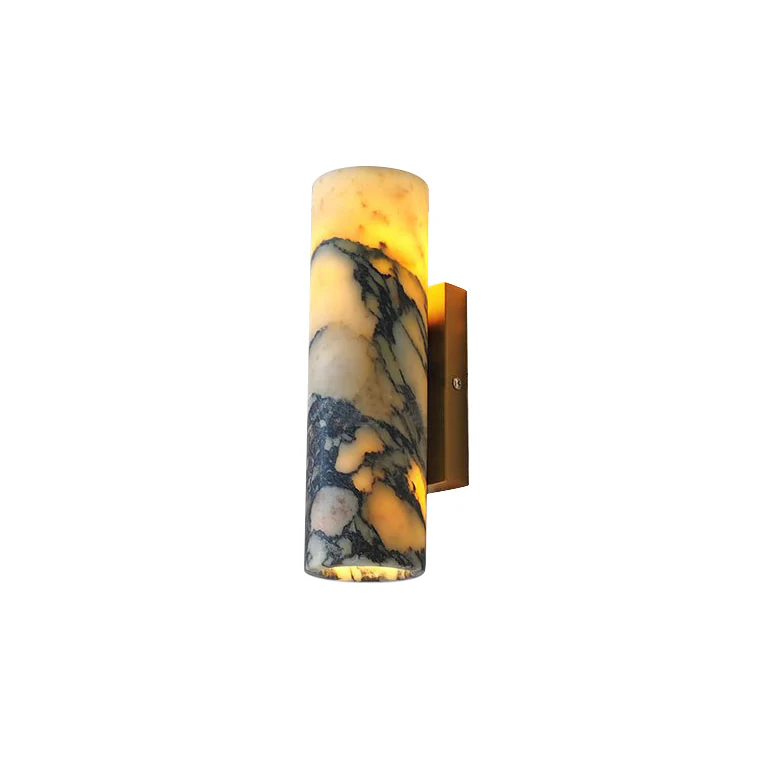 Jade Marble Cylinder Luxury Wall Lamp
