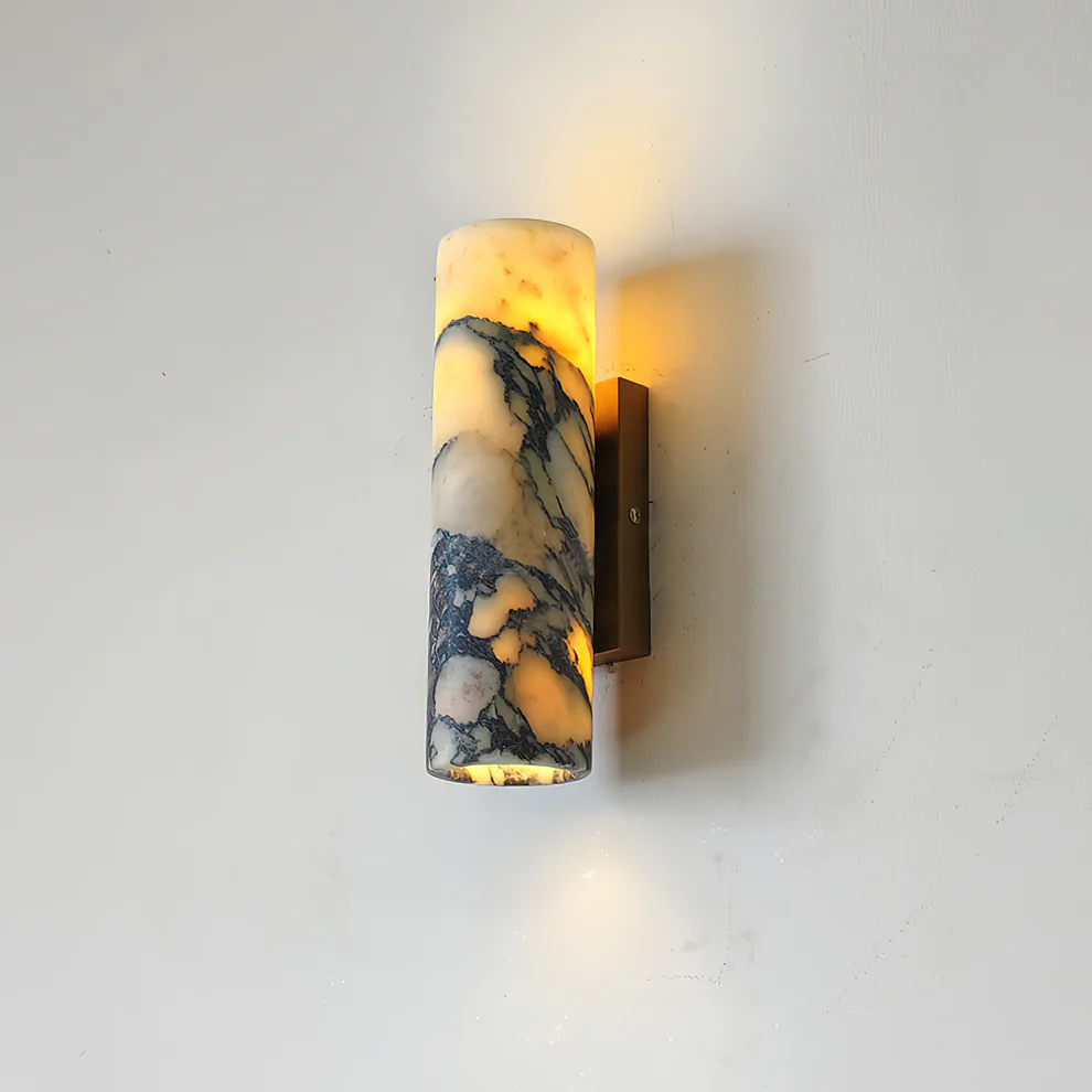 Jade Marble Cylinder Luxury Wall Lamp