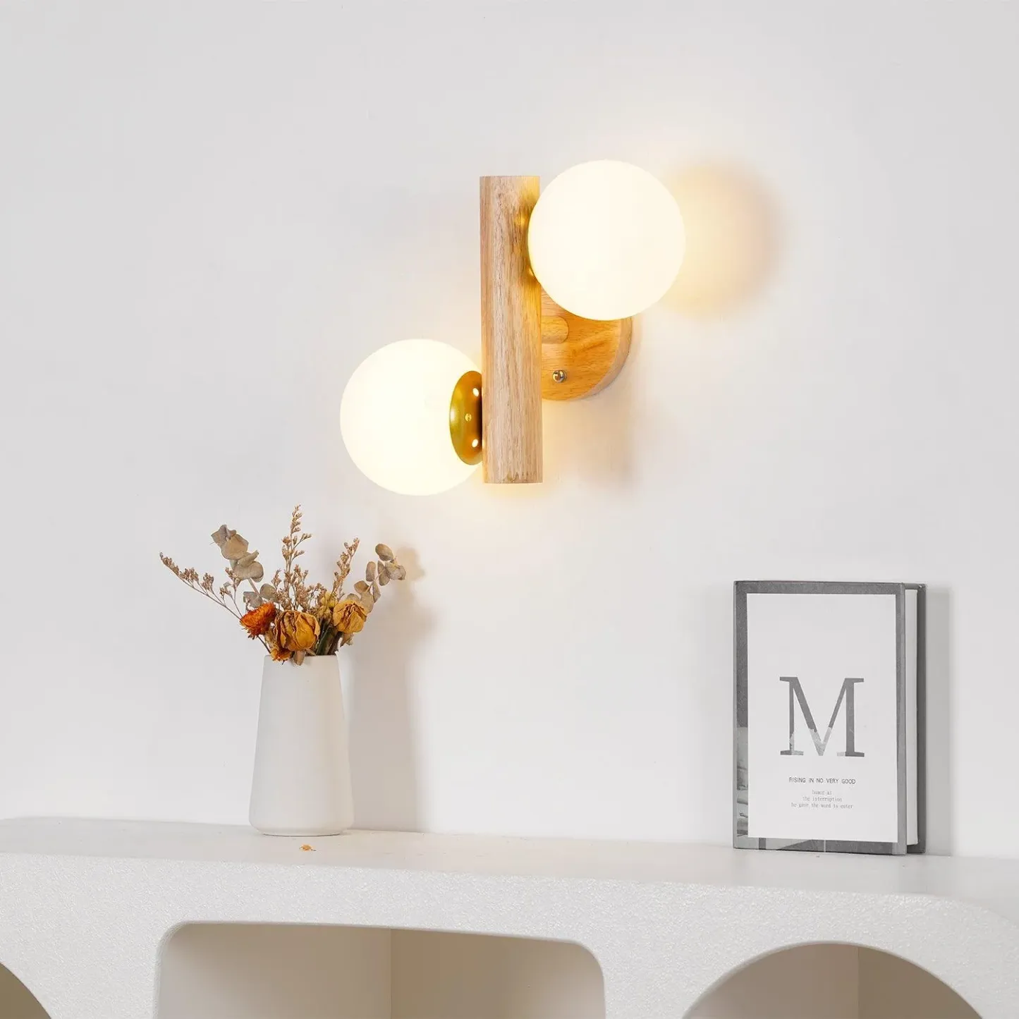 Antique Cottage Wood Wall Light Bedroom Living Room Hallway | Las Sola