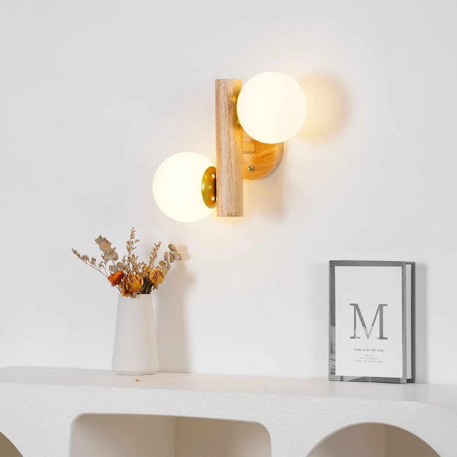 Antique Cottage Wood Wall Light Bedroom Living Room Hallway | Las Sola