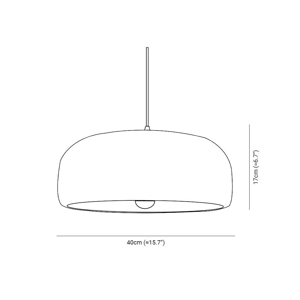 Byers Gray Dome Pendant Light dimensions