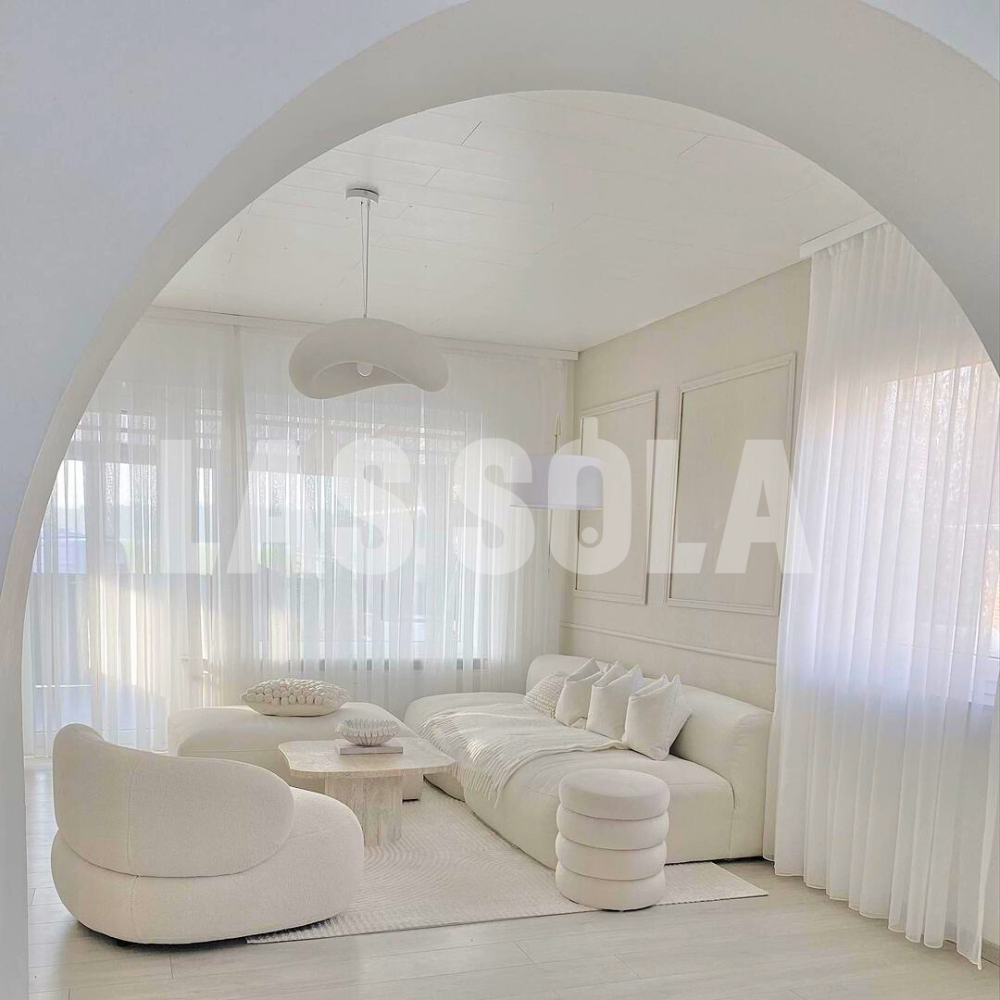 Byers cloud pendant light in white living room