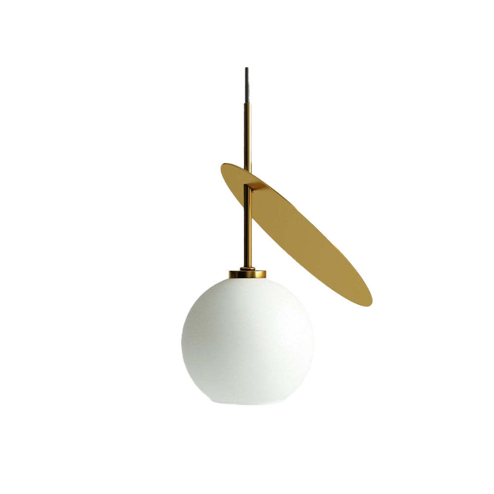 White Valentina pendant light with gold accent, Las Sola