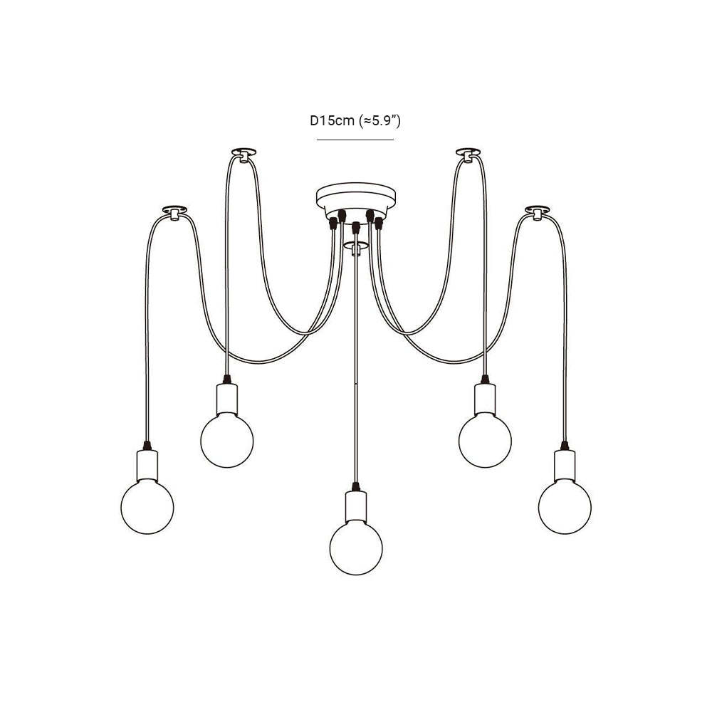 Alessio Spider Chandelier: Lighting Diameter D15cm