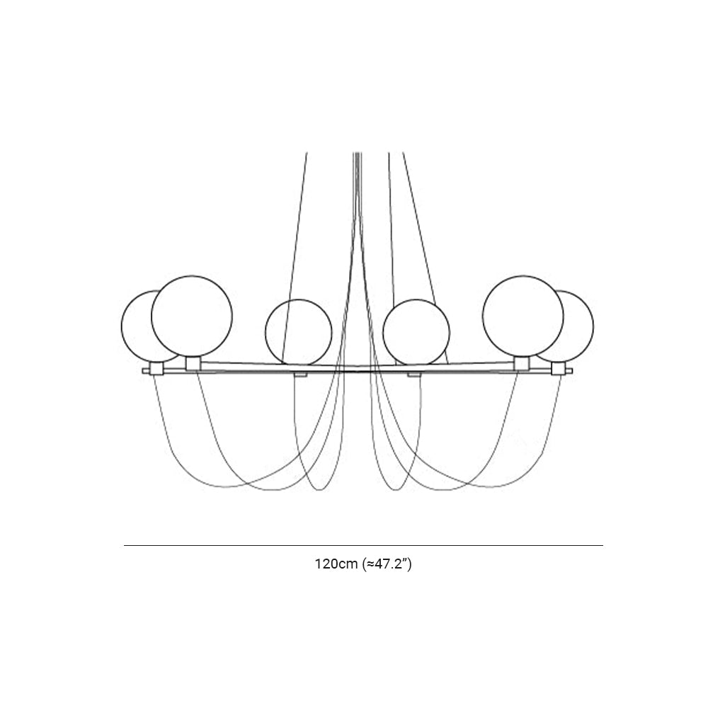 Valentina Chandelier - Technical Drawing, 120cm