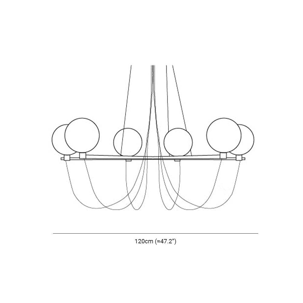 Valentina Chandelier - Technical Drawing, 120cm