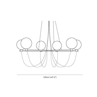 Valentina Chandelier - Technical Drawing, 120cm