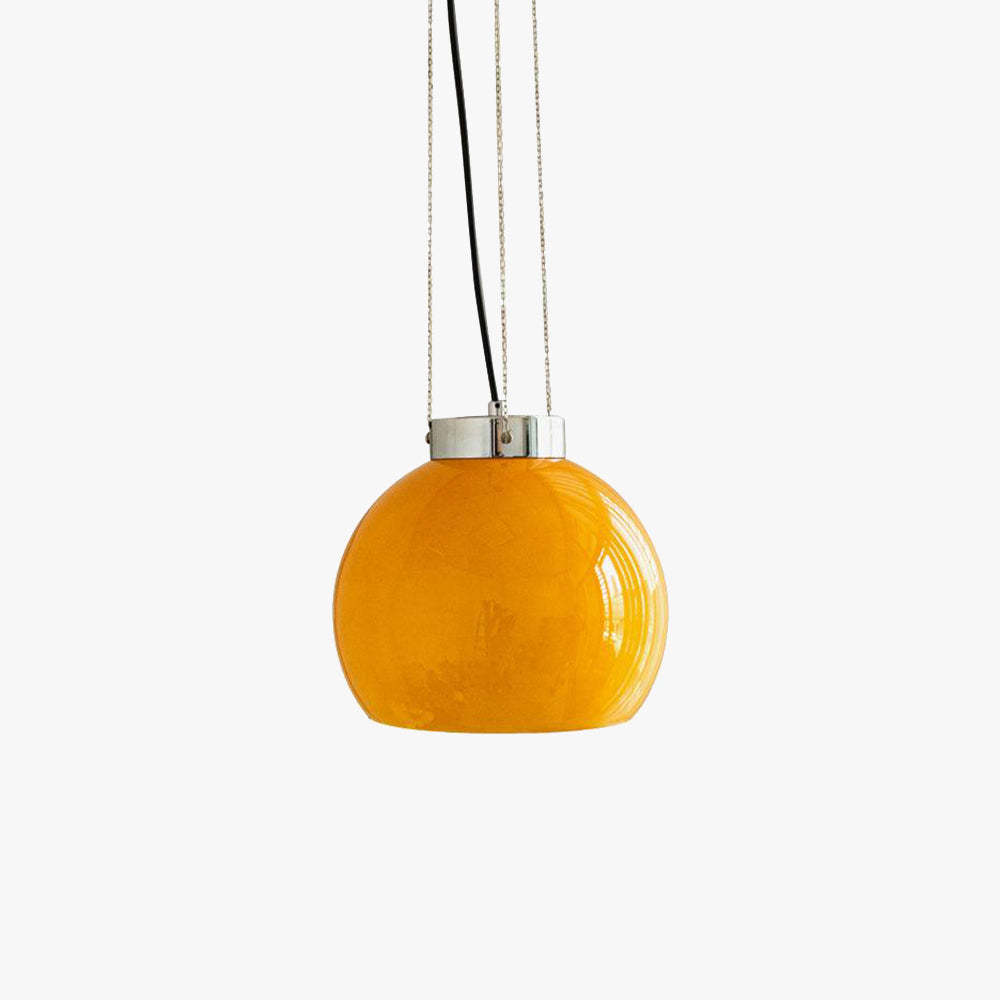 Hailie Ball Pendant Light yellow glass