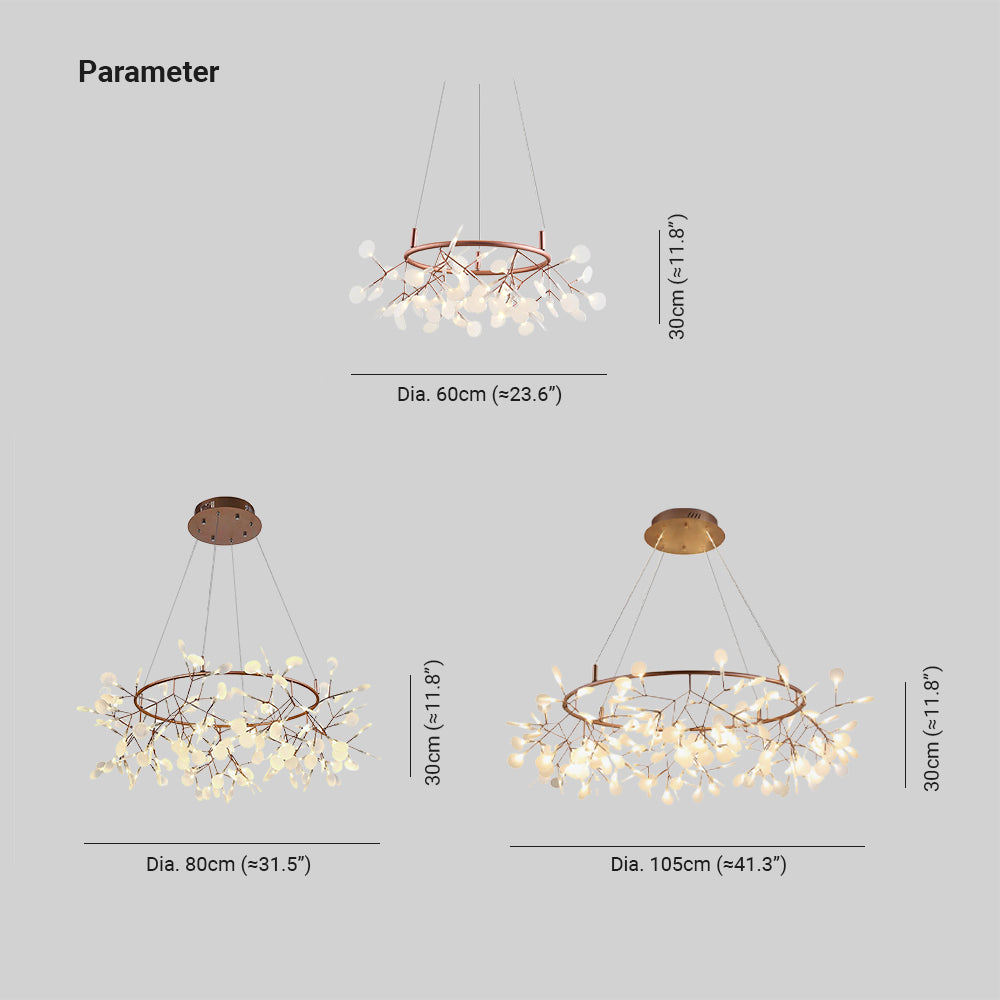 Olivia Unique Round Sputnik Art Deco Firefly Chandelier