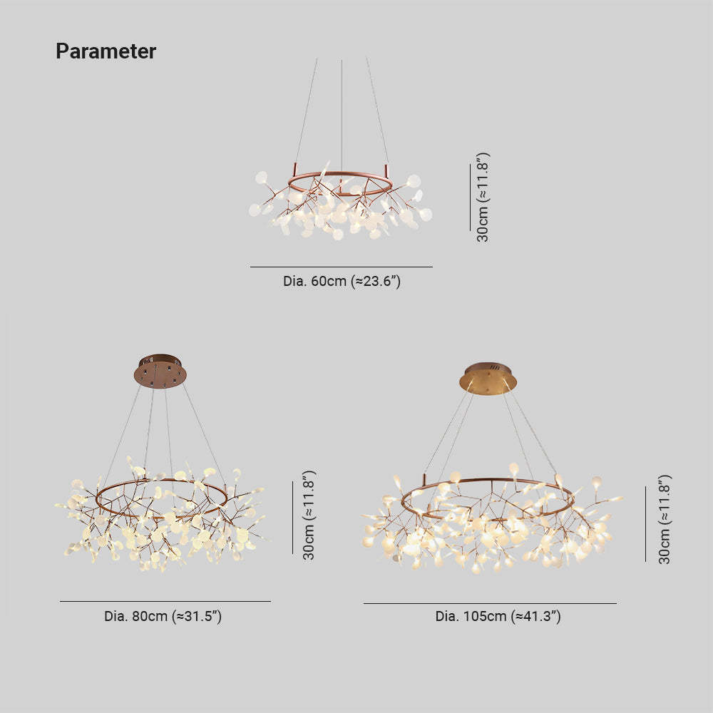 Olivia Sputnik Chandelier Dimensions - Dia. 60/80/105cm
