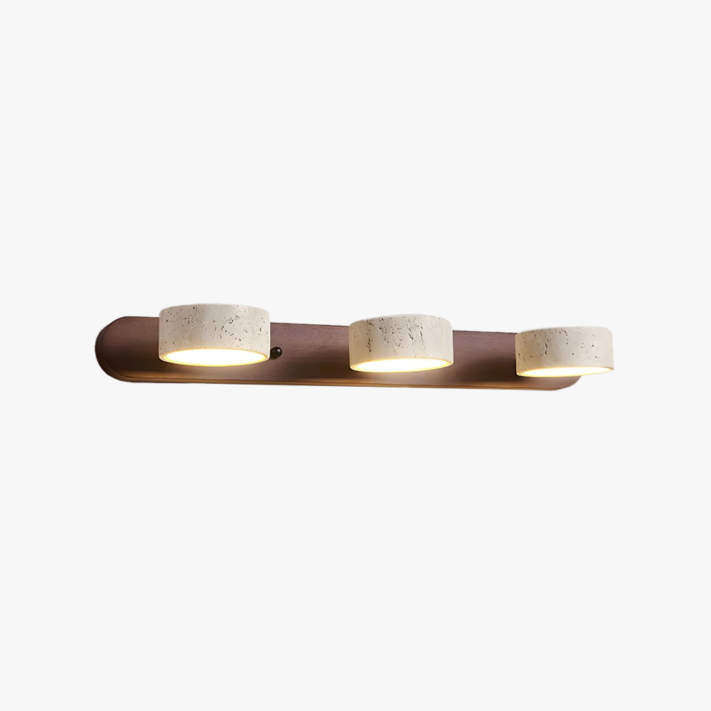 Zaid Modern Minimalism LED Stone Wood Wall Light Bathroom Bedroom