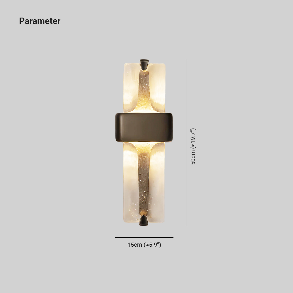 Edge Modern Unusual Glass Metal Wall Lamp Dining Room Bedroom
