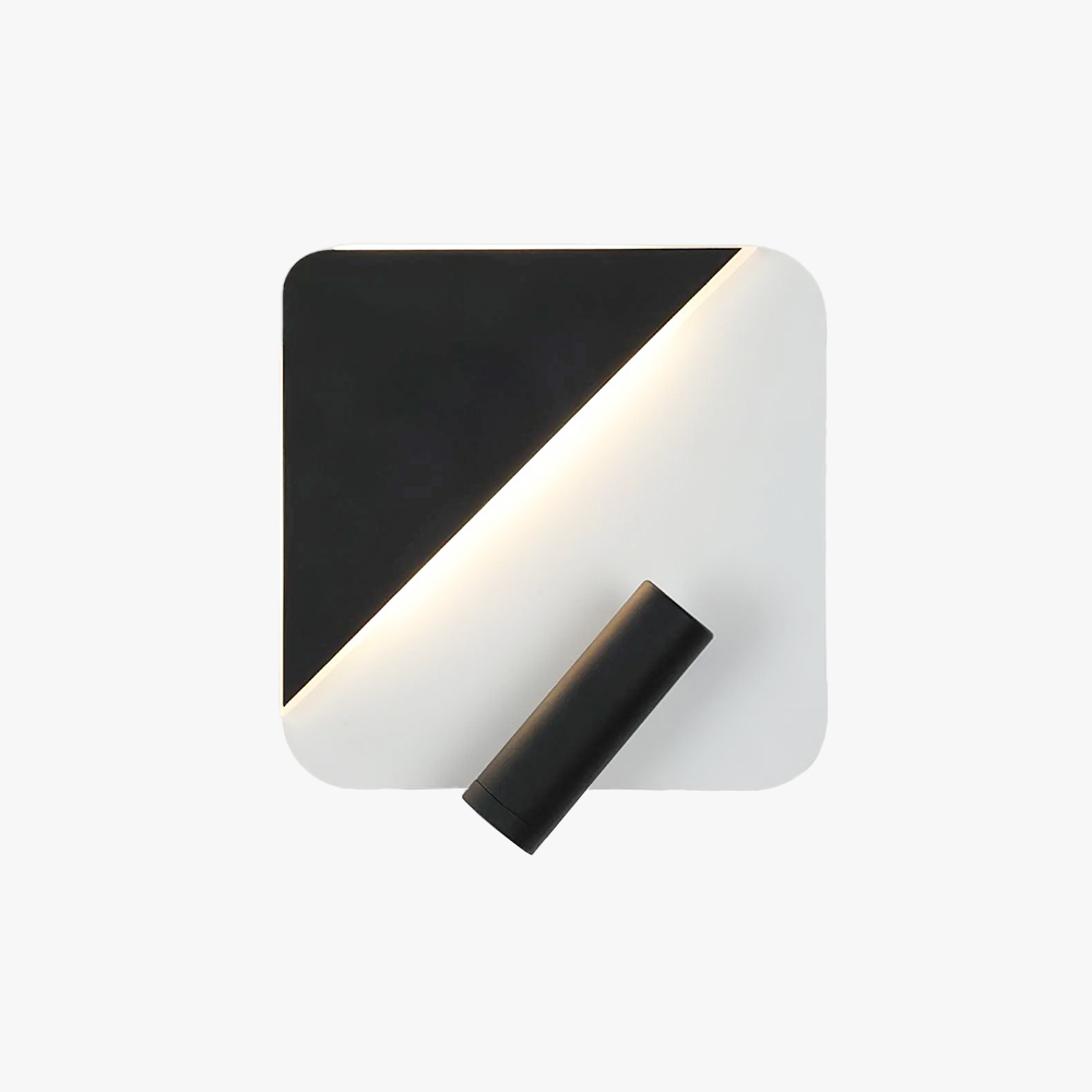 Edge Minimalism Metal Black White Wall Lamp Dining Room Bedroom