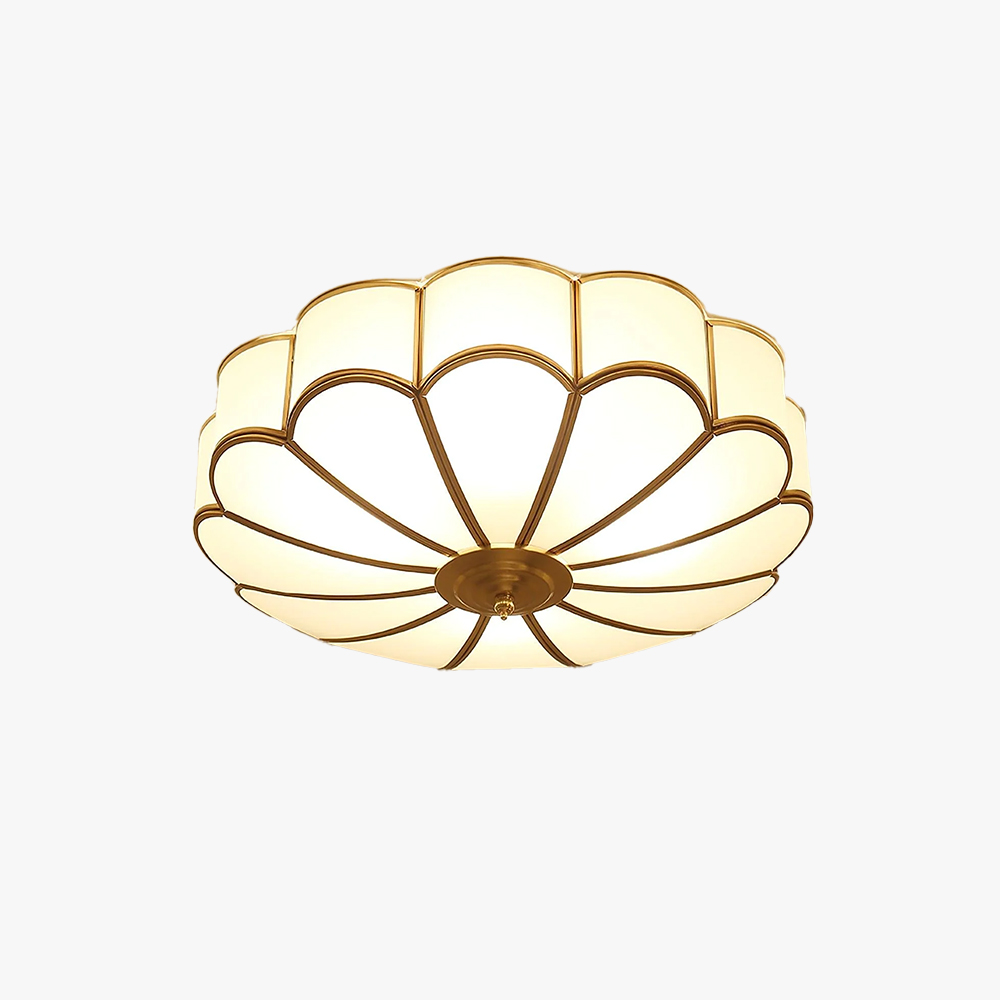 Alessio Modern Metal Glass Ceiling Lamp Bedroom Living Room