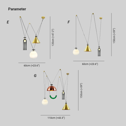 Alessio Unusual Metal Glass Pendant Light Bedroom Living Room